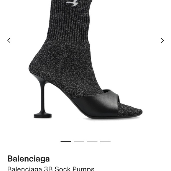 BALENCIAGA 3B SOCK PUMPS IN BLACK AND GRAY🖤 size 38.5 EU / 7.5 US women’s - Picture 6 of 7
